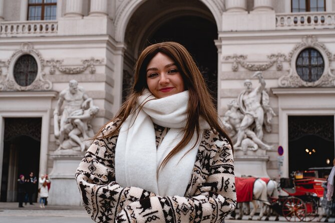 1.5 Hour Cinematic Style Portrait Photoshoot and Tour in Vienna - Volksgarten: softer portraits in flowers, fountains, and a Greek-style temple