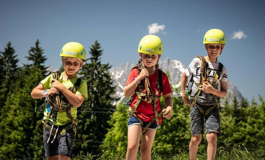 Hornpark - High Ropes Course - Flying Fox over the lake and the Tarzan jump
