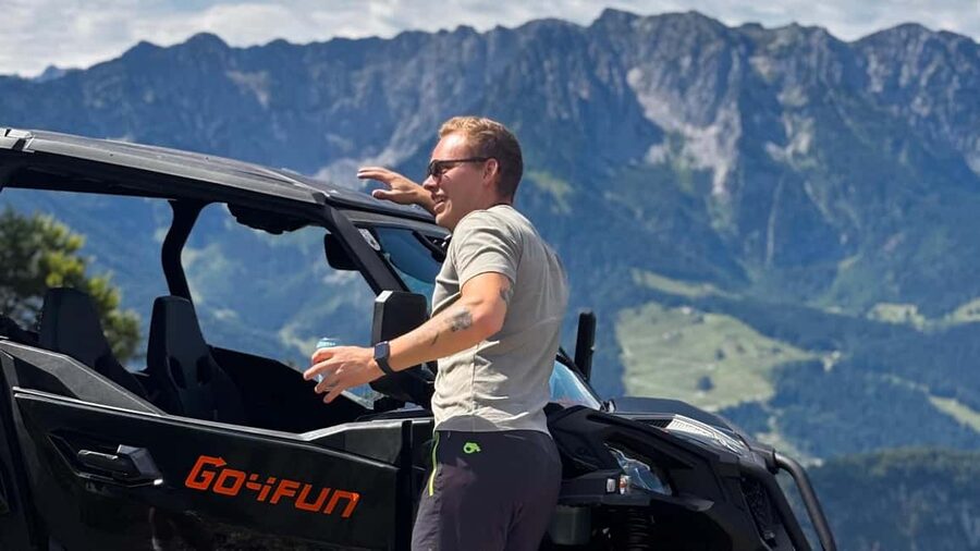 Kufstein: Buggy Alpine Tour with Guide, Drinks & Drone Videos - The Big Moment: Drinks and Drone Shots on a Plateau Over 1300 m