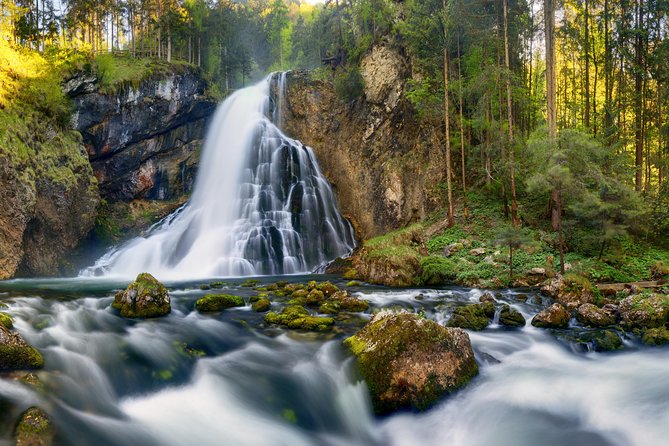 Private Werfen Ice Cave and Golling Waterfall from Salzburg - Golling Waterfall: a short stop with a big drop