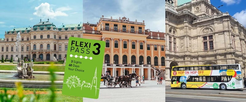Schönbrunn, Belvedere, HOP ON HOP OFF - Vienna FLEXI Pass - The QR code and 60-day validity: your real flexibility