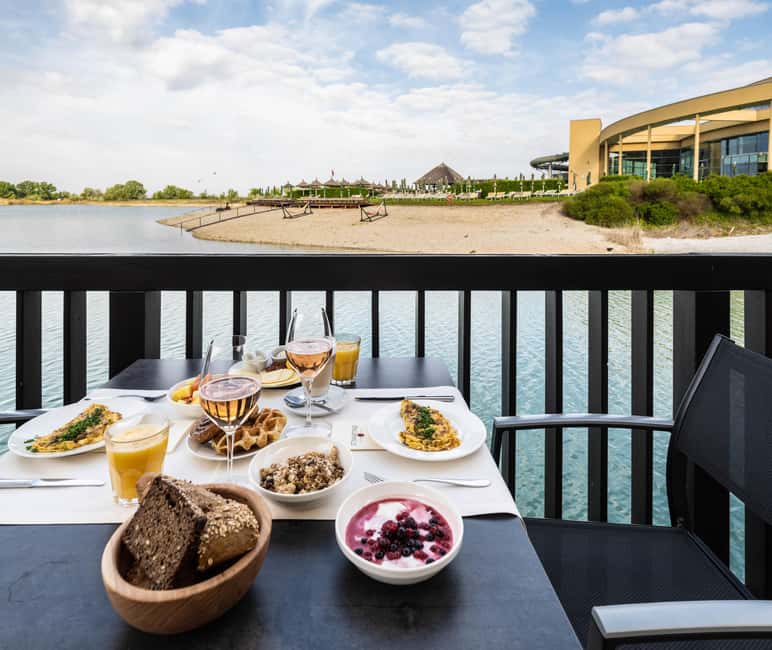St. Martins Therme & Lodge Entry Ticket - Beach Bar cocktails and the vibe shift from pool to sunset