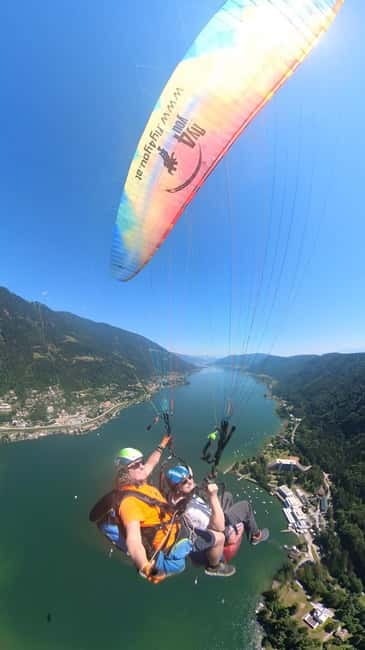 Tandem flight: Paragliding panorama tandem flight - The Tandem Flight Itself: 1,400 Vertical Meters And At Least 20 Minutes