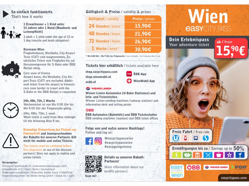 Vienna: EasyCityPass | City Card | Bus Metro Tram | Savings - The Discount List That Can Actually Move the Needle