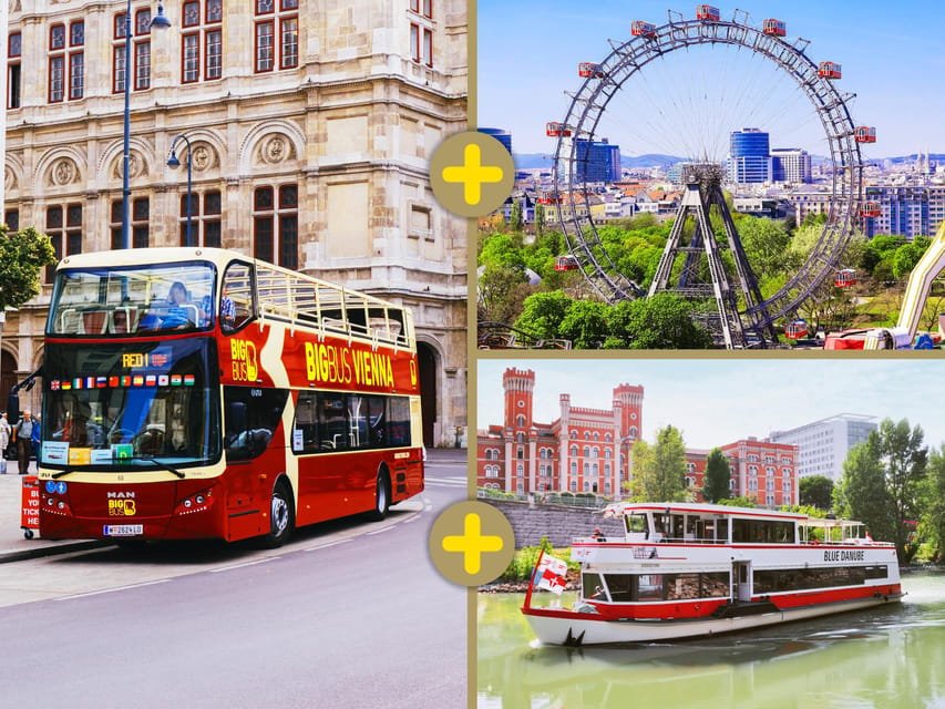 Vienna: Hop-on Hop-off, Ferris Wheel, and River Cruise - Palace Route timing from Albertinapltz, with Schönbrunn, Hofburg, and Belvedere on deck