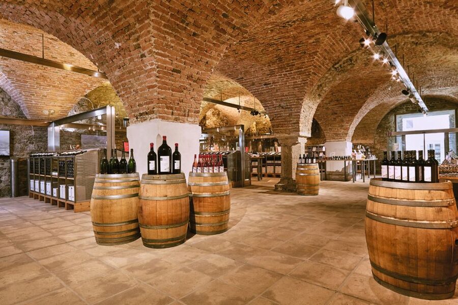 Vienna: Wine Tasting E-Bike Tour - Wine tasting in the abbey’s rustic cellar