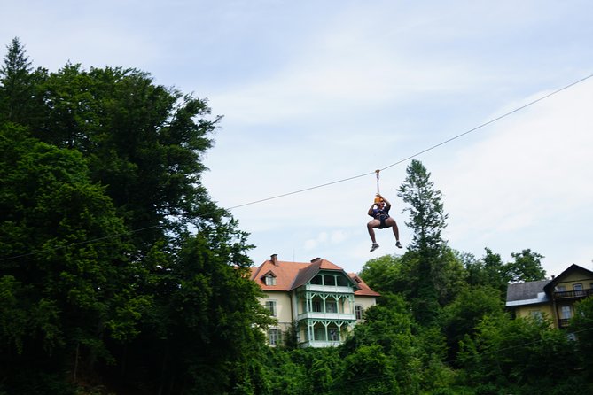 Waldseilpark Wörthersee - From age 8: panorama car park with flying fox and bridges