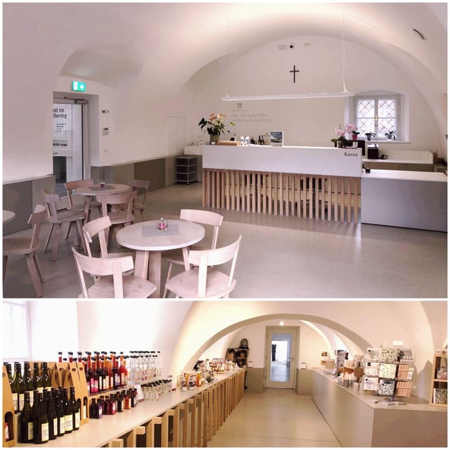 Wilhering Abbey: Discover 875 years of history! - Stiftshof courtyard and Abbey Café: a break that fits the setting